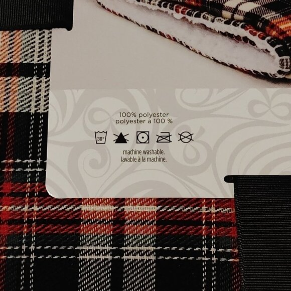 ROSE & Robin Microplush Throw Blanket Plaid 50" x 60" BNIP Sherpa Throw - Picture 6 of 6